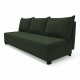 Double sofa bed bed without armrests Turquoise green