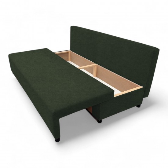 Double sofa bed bed without armrests Turquoise green