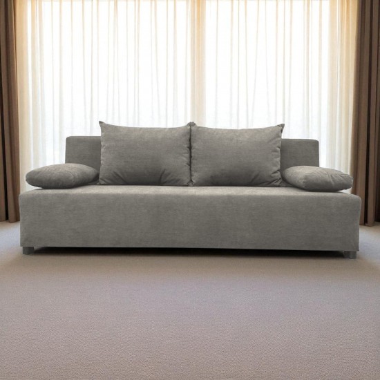 Double sofa bed bed without armrests Light gray