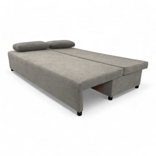 Double sofa bed bed without armrests Light gray