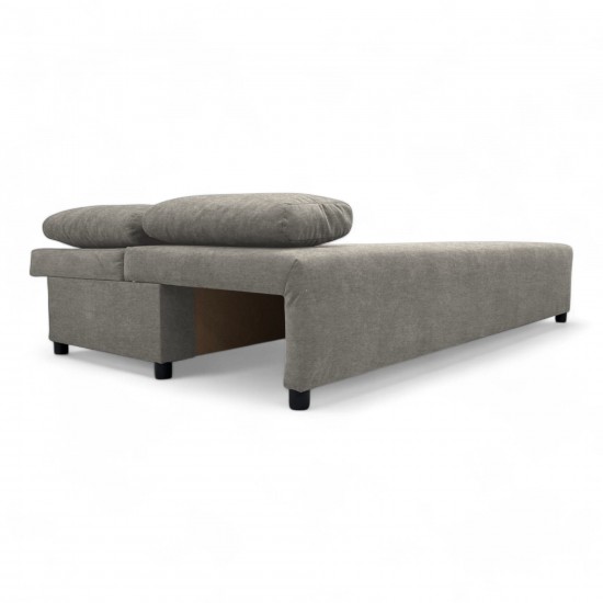 Double sofa bed bed without armrests Light gray