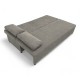 Double sofa bed bed without armrests Light gray