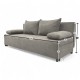 Double sofa bed bed without armrests Light gray