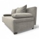 Double sofa bed bed without armrests Light gray