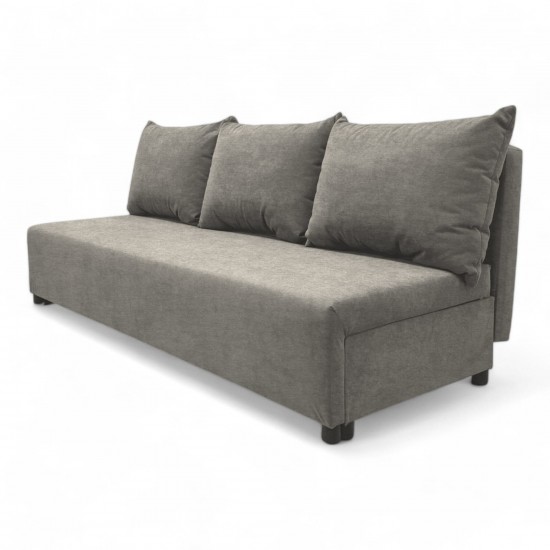 Double sofa bed bed without armrests Light gray