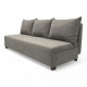 Double sofa bed bed without armrests Light gray