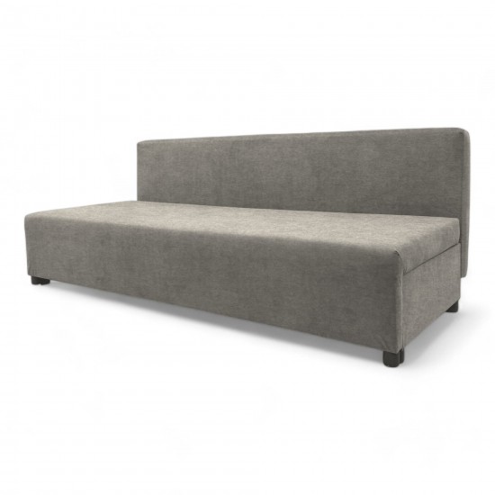 Double sofa bed bed without armrests Light gray