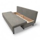 Double sofa bed bed without armrests Light gray