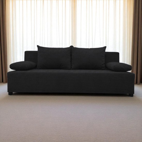 Double sofa bed bed without armrests Graphite