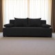 Double sofa bed bed without armrests Graphite
