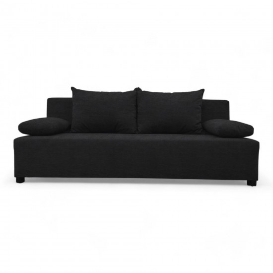 Double sofa bed bed without armrests Graphite