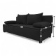 Double sofa bed bed without armrests Graphite