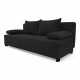 Double sofa bed bed without armrests Graphite