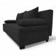 Double sofa bed bed without armrests Graphite