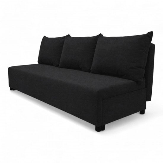 Double sofa bed bed without armrests Graphite