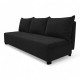 Double sofa bed bed without armrests Graphite