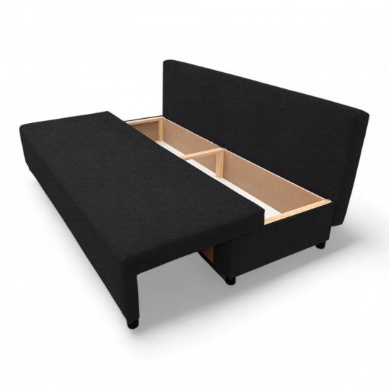 Double sofa bed bed without armrests Graphite