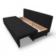 Double sofa bed bed without armrests Graphite