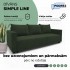 Classic sofa bed with linen box Turquoise green