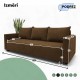 Classic sofa bed with linen box Brown