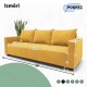 Classic sofa bed with linen box Yellow