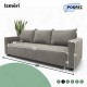 Classic sofa bed with linen box Light gray