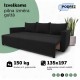 Classic sofa bed with linen box Graphite