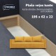 Classic sofa bed with linen box Yellow