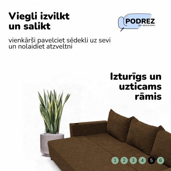 Classic sofa bed with linen box Brown