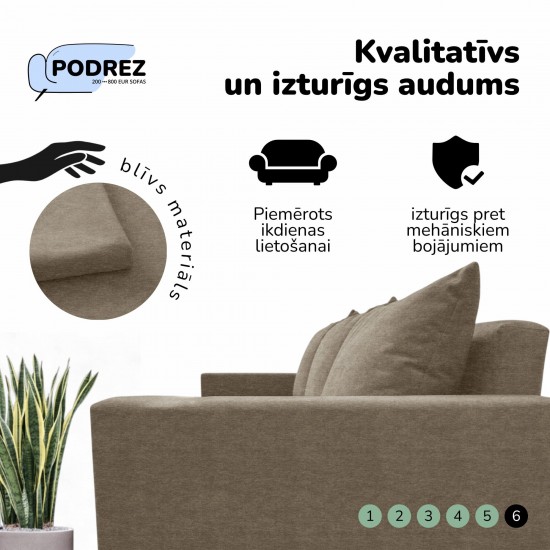 Classic sofa bed with linen box Beige