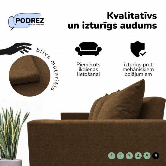 Classic sofa bed with linen box Brown