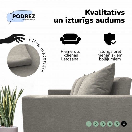 Classic sofa bed with linen box Light gray