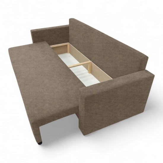 Classic sofa bed with linen box Beige