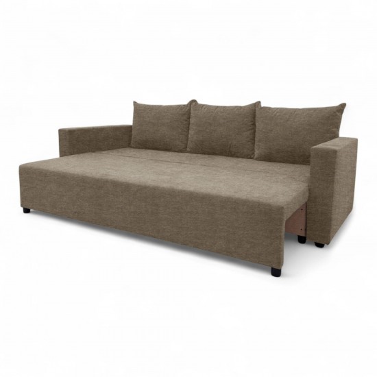 Classic sofa bed with linen box Beige