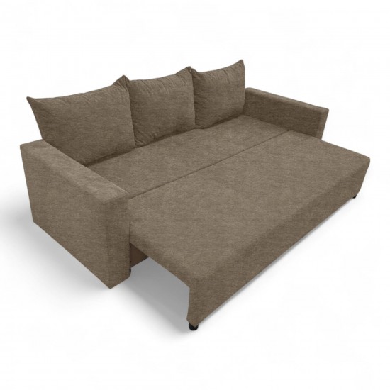 Classic sofa bed with linen box Beige