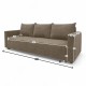 Classic sofa bed with linen box Beige
