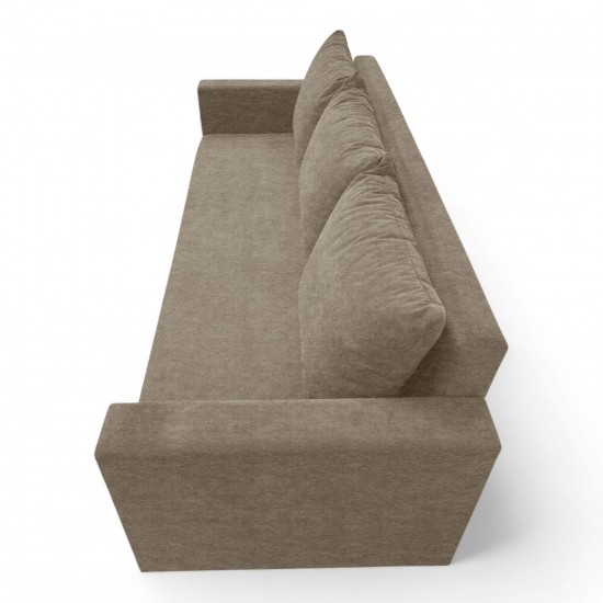 Classic sofa bed with linen box Beige