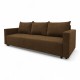 Classic sofa bed with linen box Brown