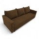 Classic sofa bed with linen box Brown