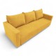 Classic sofa bed with linen box Yellow
