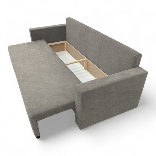 Classic sofa bed with linen box Light gray