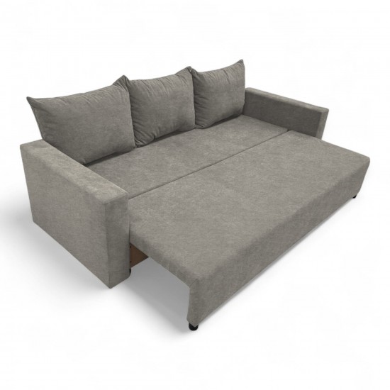 Classic sofa bed with linen box Light gray