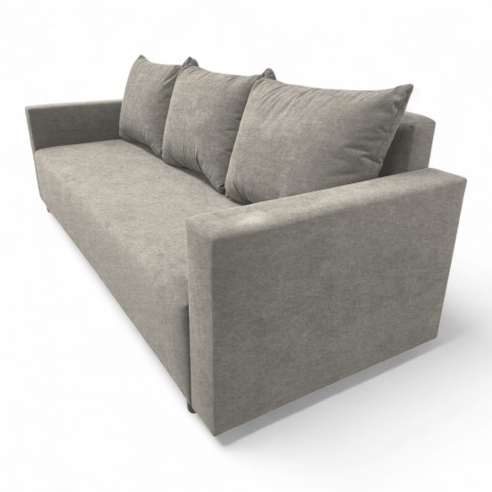 Classic sofa bed with linen box Light gray