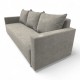 Classic sofa bed with linen box Light gray