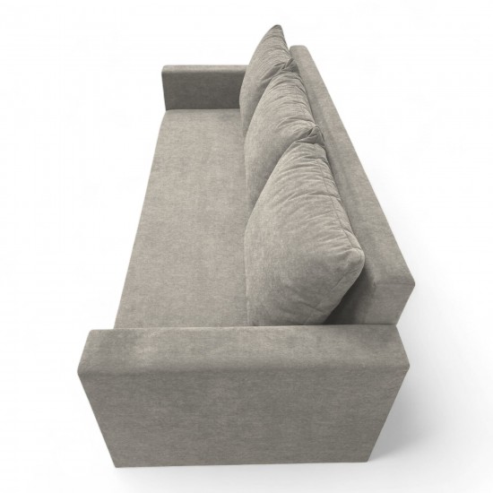 Classic sofa bed with linen box Light gray