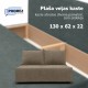 Two-seater sofa bed with storage box Beige