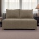 Two-seater sofa bed with storage box Beige