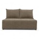 Two-seater sofa bed with storage box Beige
