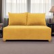 Two-seater sofa bed with storage box Yellow