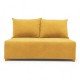 Two-seater sofa bed with storage box Yellow